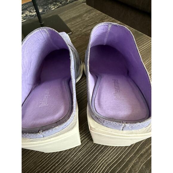 Jeffrey Campbell Lavender and Light Blue Croc-Accent Block Heel Mules - Picture 5 of 7